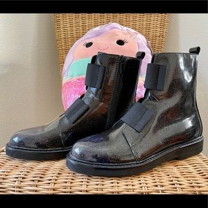Donald Pliner Noraa Black Patent Glitter Boots (9)